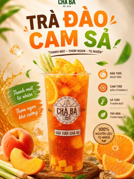 Trà Đào Cam Xả